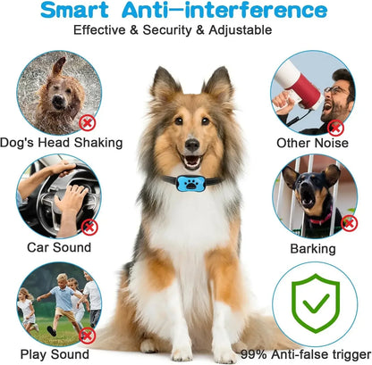 Anti Barking Device USB Rechargeable Dogs Training Collar Ultrasonic Stop Barking Vibration and Beep
