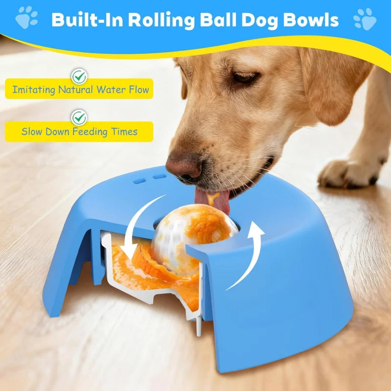 Pet Slow Feeder Bowl Non-Slip 3/4 Cup - Lick Toy for Liquid Treats Bone Broth Yogurt