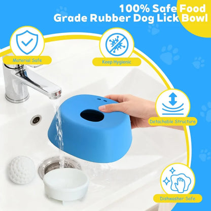 Pet Slow Feeder Bowl Non-Slip 3/4 Cup - Lick Toy for Liquid Treats Bone Broth Yogurt
