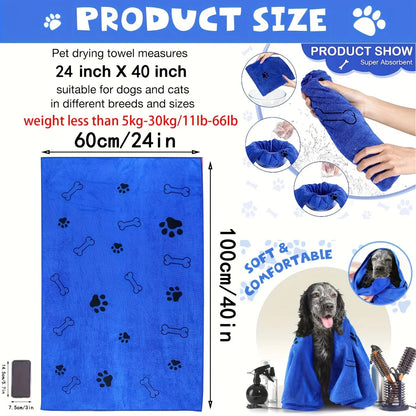 Quick-Drying Microfiber Absorbent Pet Towel