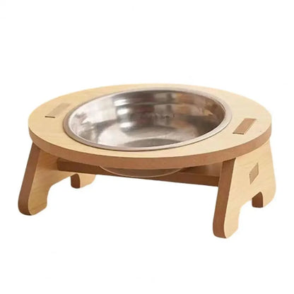 Pet Food Bowl with Anti-Knockover Stand