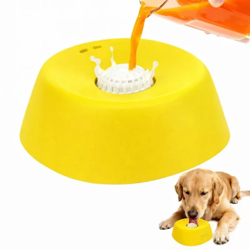Pet Slow Feeder Bowl Non-Slip 3/4 Cup - Lick Toy for Liquid Treats Bone Broth Yogurt