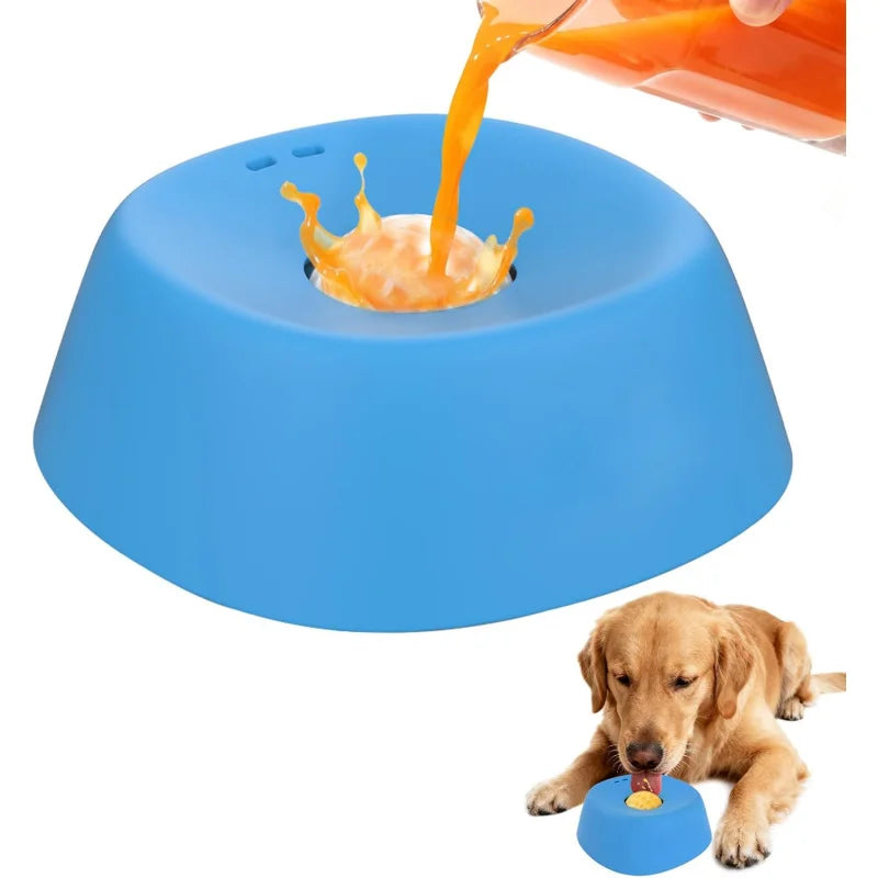 Pet Slow Feeder Bowl Non-Slip 3/4 Cup - Lick Toy for Liquid Treats Bone Broth Yogurt