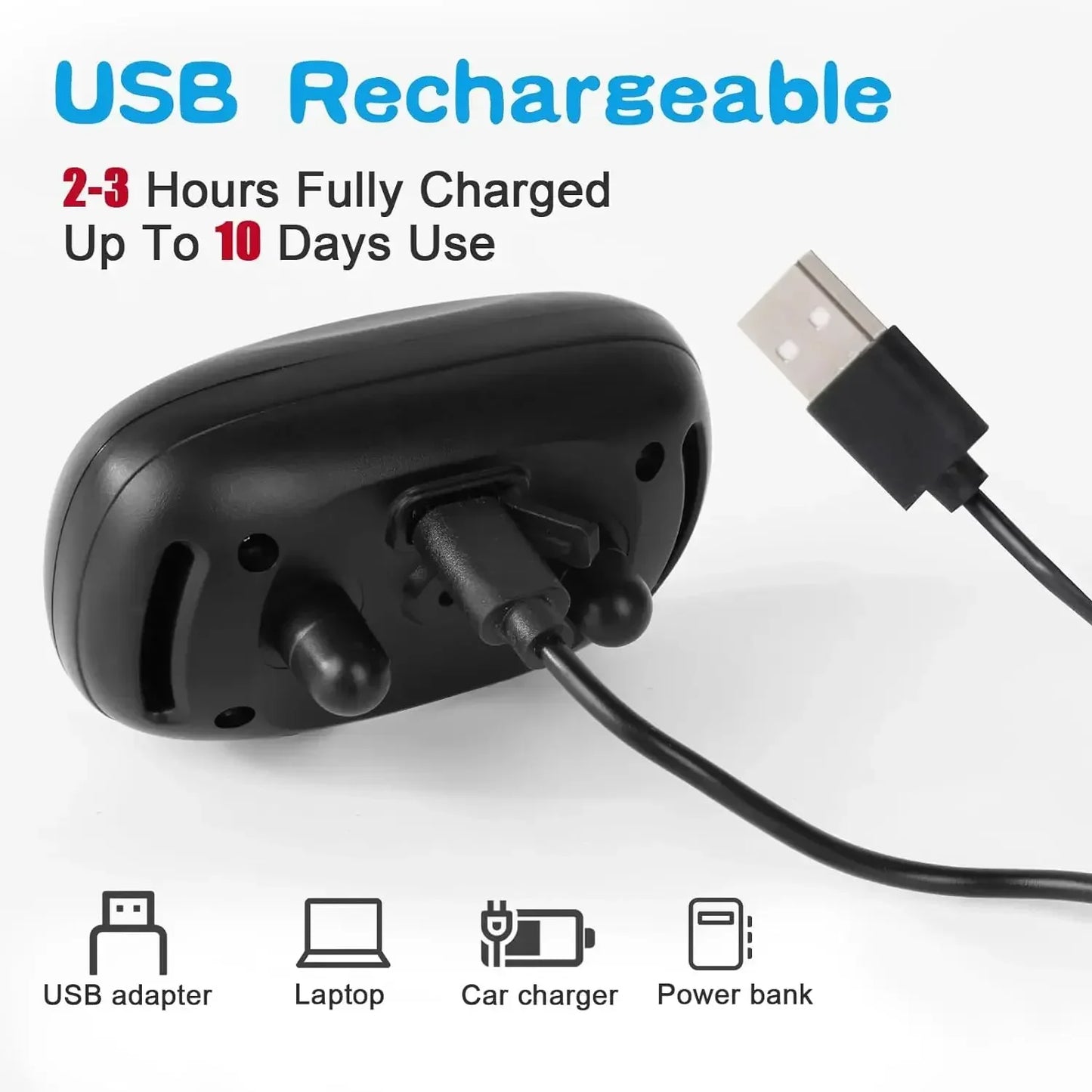 Anti Barking Device USB Rechargeable Dogs Training Collar Ultrasonic Stop Barking Vibration and Beep