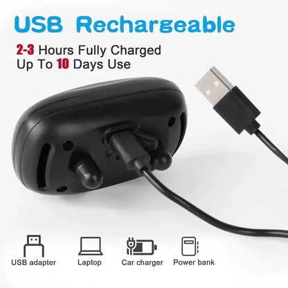 Anti Barking Device USB Rechargeable Dogs Training Collar Ultrasonic Stop Barking Vibration and Beep