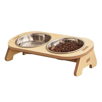 Pet Food Bowl with Anti-Knockover Stand
